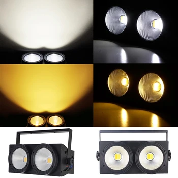 2eyes 2x100W ȘTIULETE de LED iluminat scena efect 3-in-1 LED dj petrecere, lampa de par lampă de vopsit de înaltă calitate COB rece și alb cald.  10