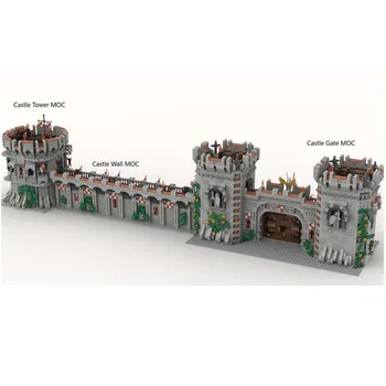 Castelul Poarta MOC-83398 Castelul Turn MOC-49945 MOC-39687 Castel Medieval Zid de Blocuri de Jucărie Creativă Ziua de nastere Cadou de Crăciun  10