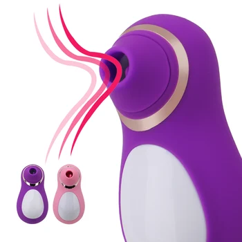 Kawaii Pinguin Limba Lins Vibratoare pentru Femei Biberon Anal Stimulator Clitoris Jucarii Sexuale Adulți de sex Feminin Masturbator Magazin Erotic  10